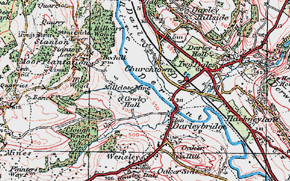 Old map of Churchtown in 1923