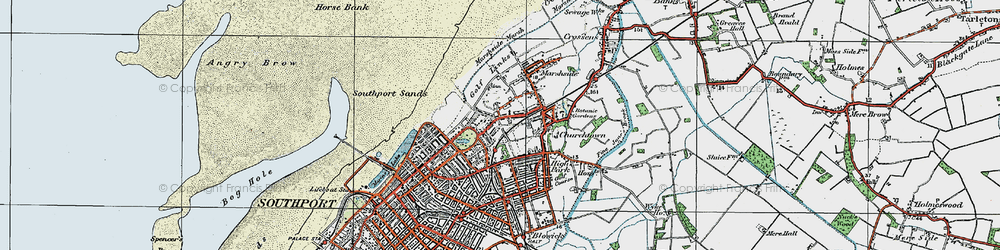 Old map of Churchtown in 1924