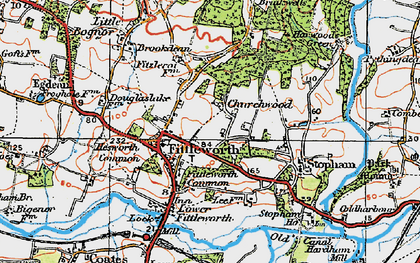 Old map of Churchwood in 1920