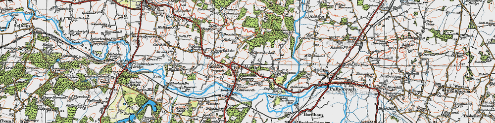 Old map of Churchwood in 1920
