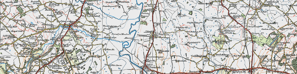Old map of Churton in 1924