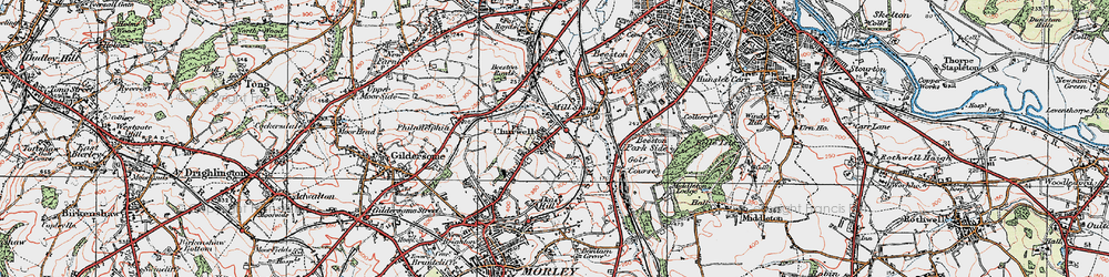 Old map of Churwell in 1925
