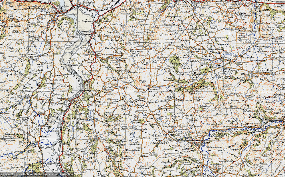 Old Map of Chweffordd, 1922 in 1922