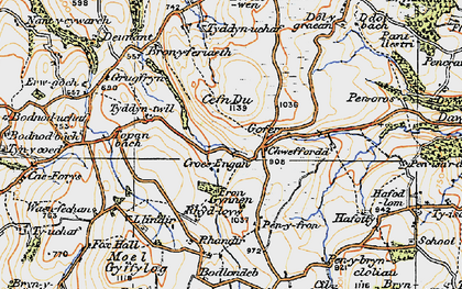 Old map of Bronferiaeth in 1922