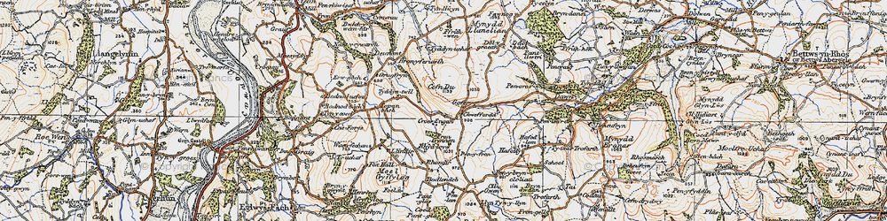 Old map of Chweffordd in 1922
