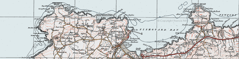 Old map of Y Penrhyn in 1923
