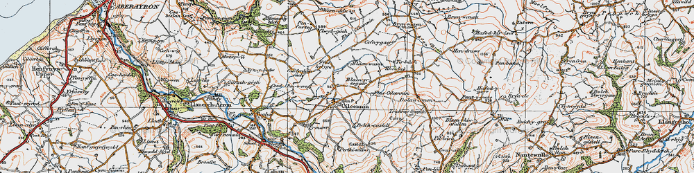 Old map of Tyngwndwn in 1923
