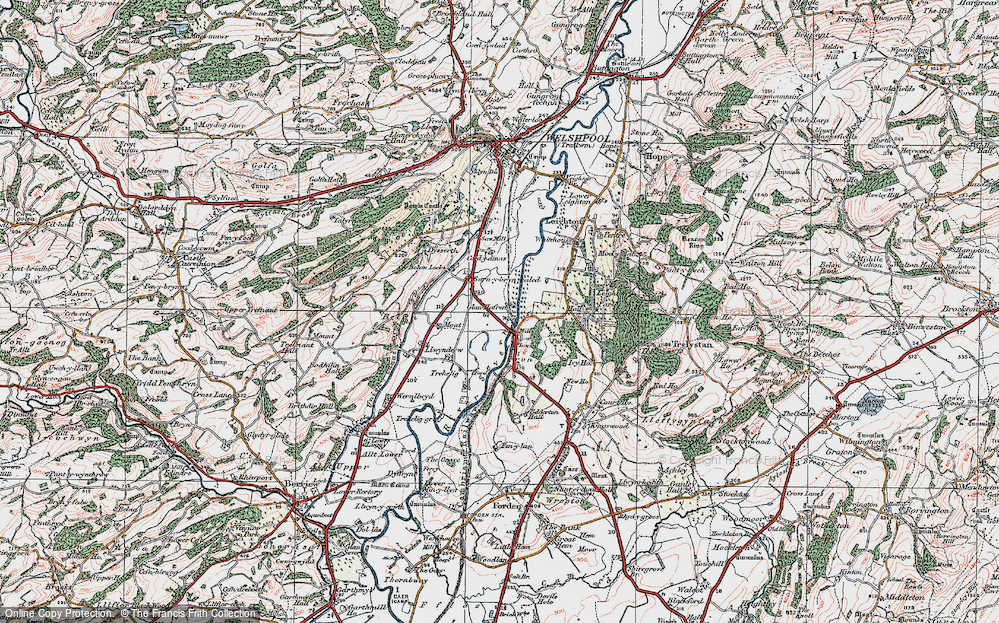 Old Map of Cilcewydd, 1921 in 1921