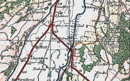 Old map of Coed-y-dinas in 1921