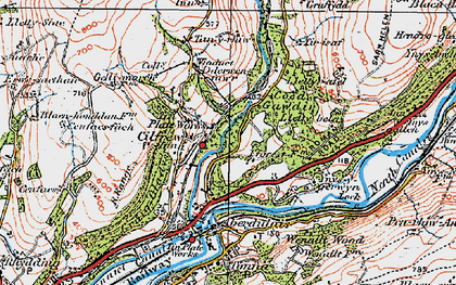Old map of Cilfrew in 1923