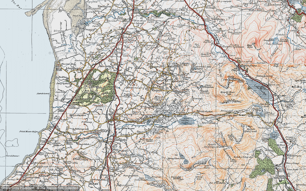 Old Map of Cilgwyn, 1922 in 1922