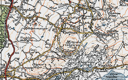 Old map of Cilgwyn in 1922