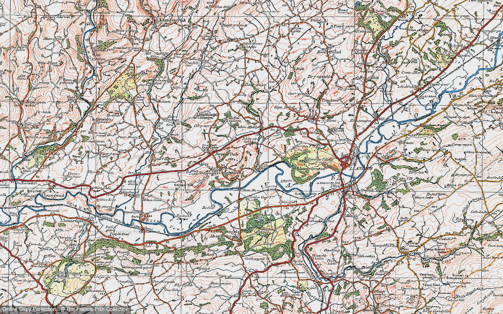 Old Map of Cilsan, 1923 in 1923