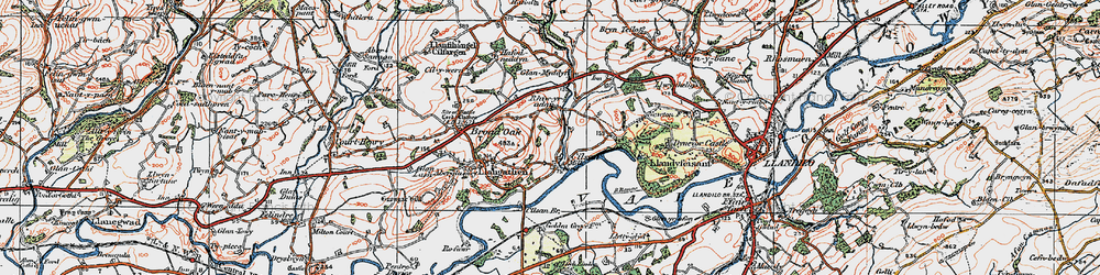 Old map of Cilsan in 1923