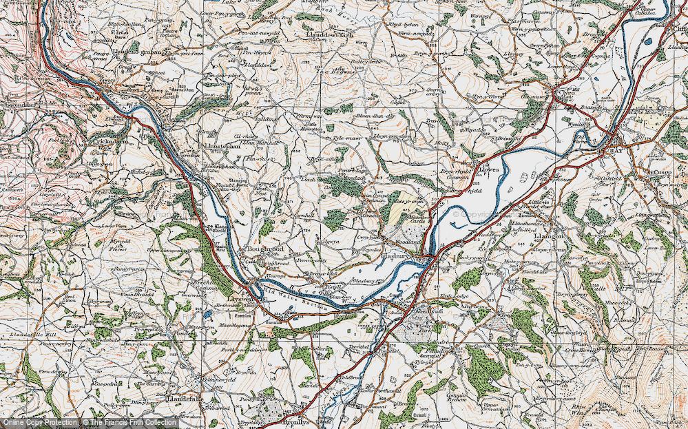 Old Map of Ciltwrch, 1919 in 1919
