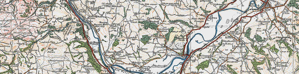 Old map of Ciltwrch in 1919