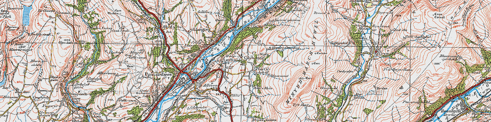 Old map of Wigfa in 1923
