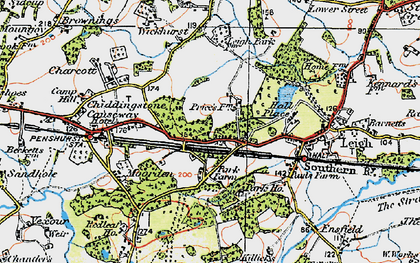 Old map of Cinder Hill in 1920
