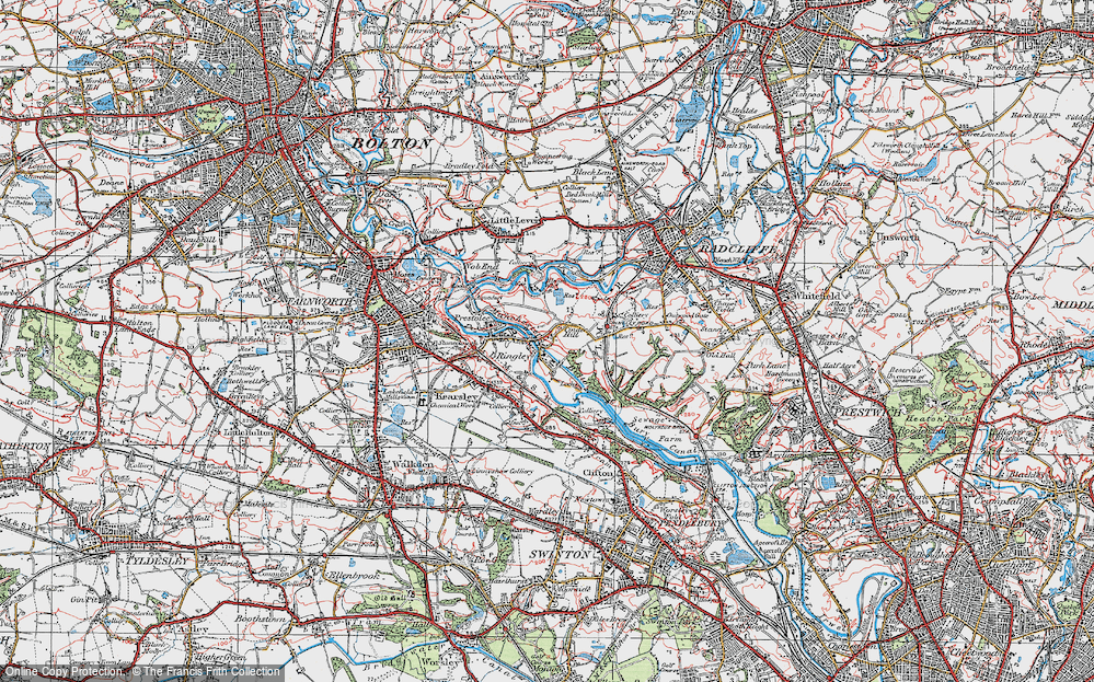 Old Map of Cinder Hill, 1924 in 1924