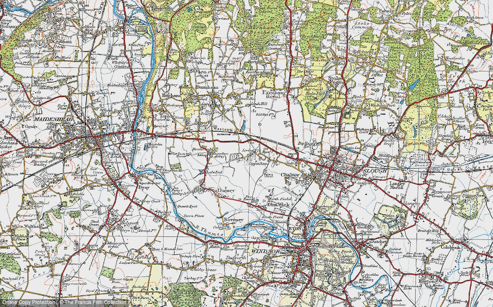 Historic Ordnance Survey Map of Cippenham, 1920