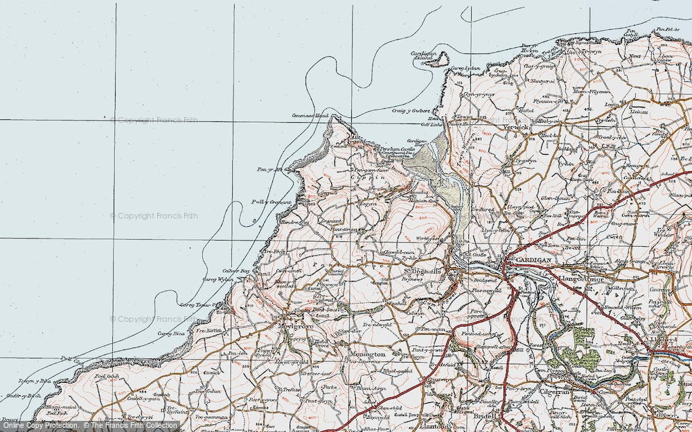 Old Map of Cippyn, 1923 in 1923