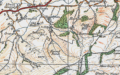 Old map of Black Bank in 1920