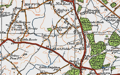 Old map of Cladswell in 1919