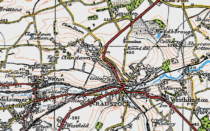 Old map of Clandown in 1919