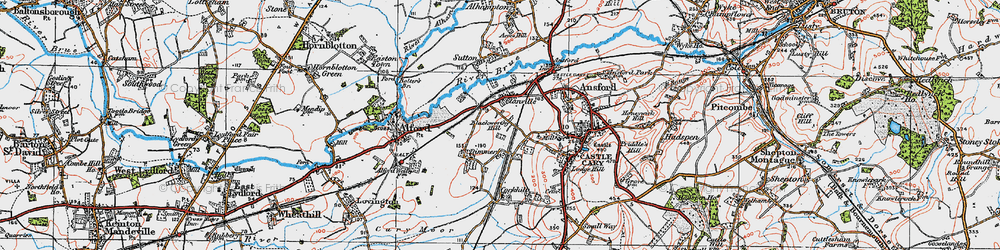 Old map of Blackworthy Hill in 1919