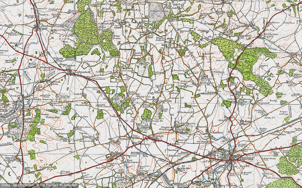 Old Map of Clanville, 1919 in 1919