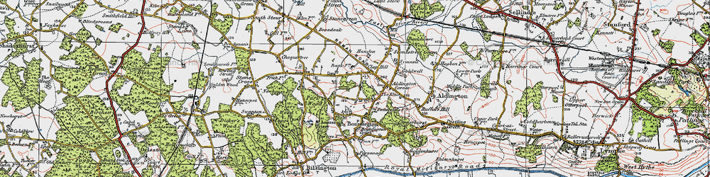 Old map of Clap Hill in 1921