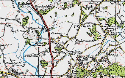 Old map of Clapgate in 1919