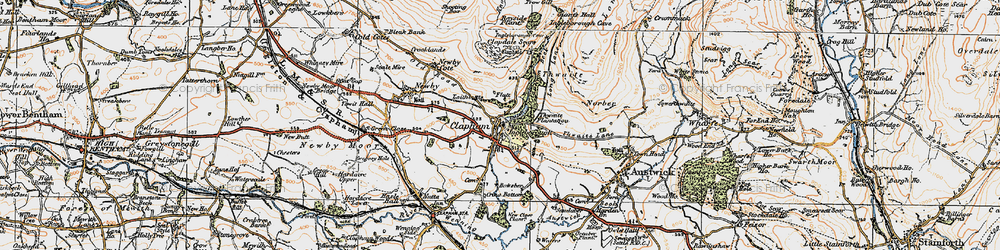 Old map of Clapham in 1924