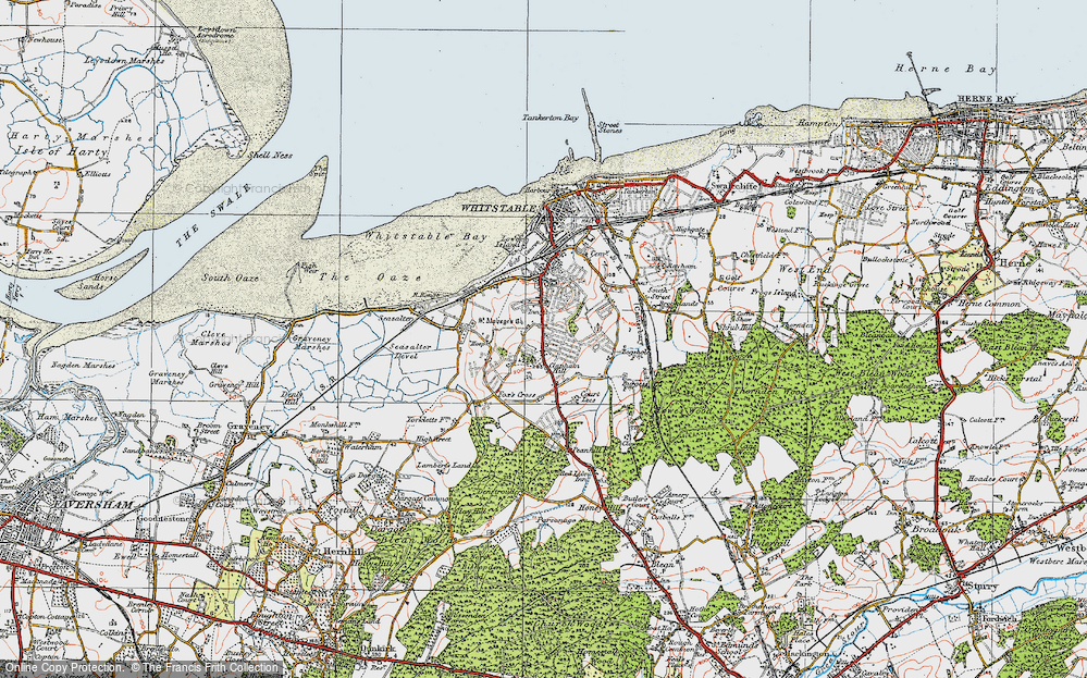 Old Map of Clapham Hill, 1920 in 1920