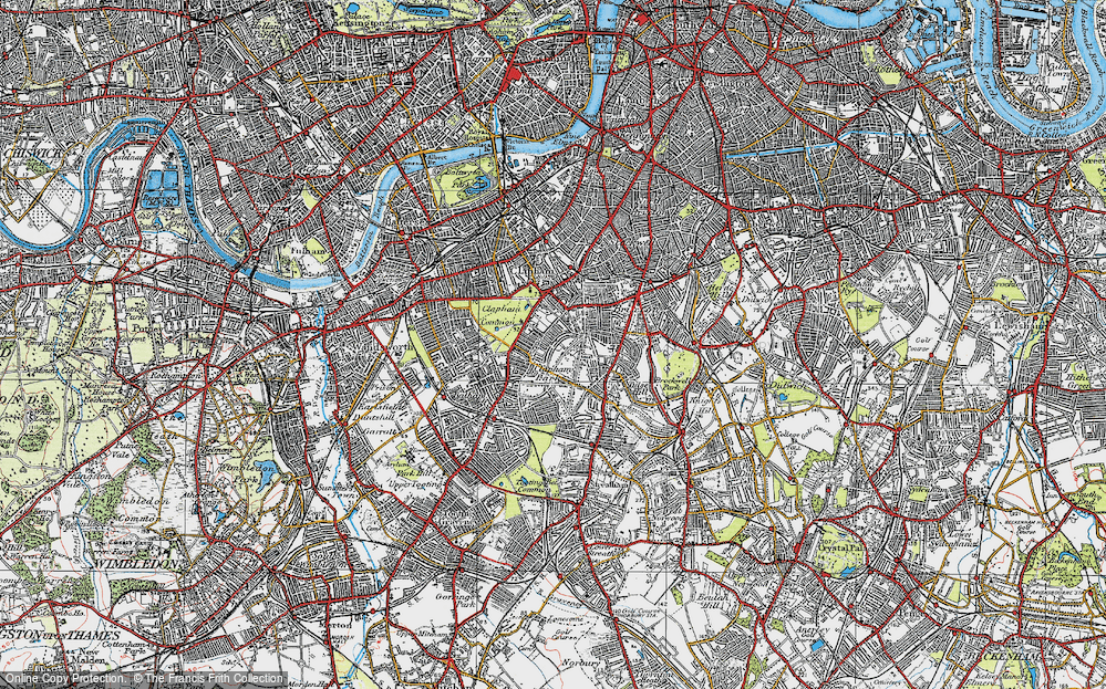 Old Map of Clapham Park, 1920 in 1920