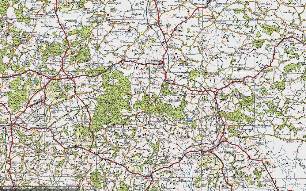 Old Map of Historic Map covering Brogues, The in 1921