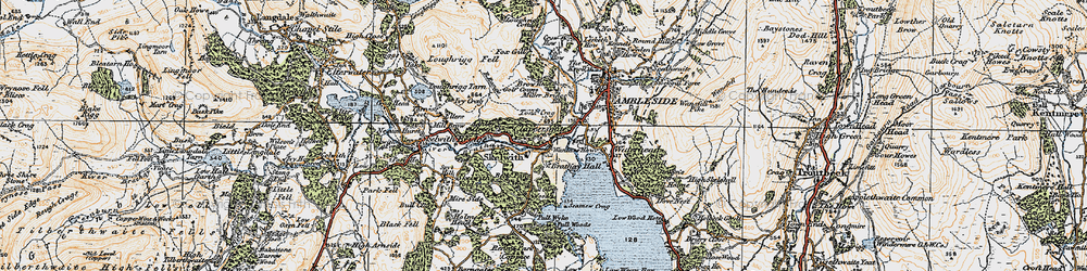 Old map of Skelwith Fold in 1925