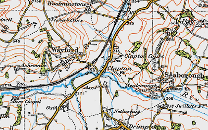 Old map of Clapton in 1919