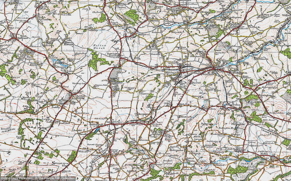 Old Map of Clapton, 1919 in 1919