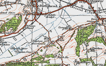 Old map of Clapton in Gordano in 1919