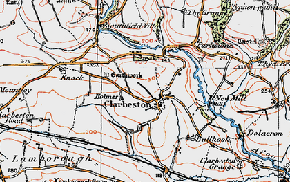 Old map of Clarbeston in 1922
