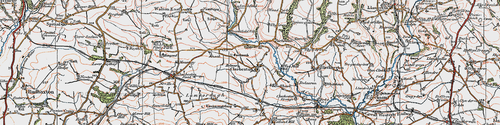 Old map of Clarbeston in 1922