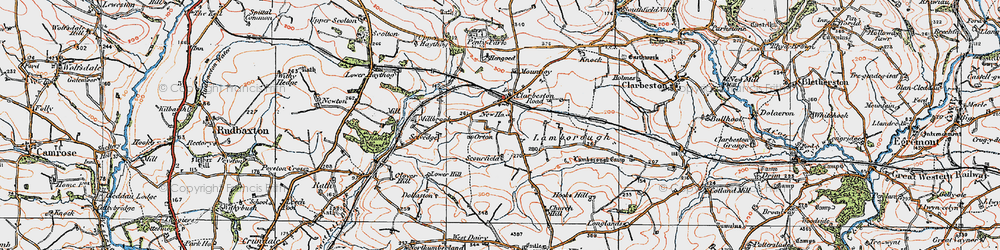 Old map of Clarbeston Road in 1922