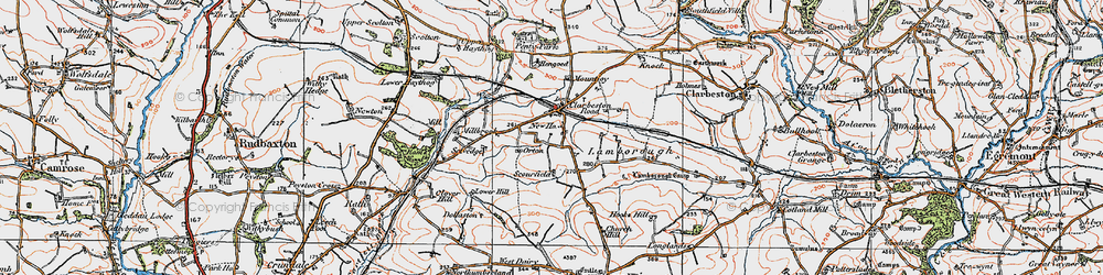 Old map of Selvedge in 1922