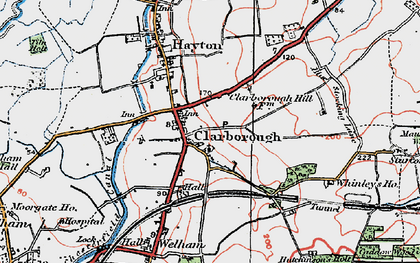 Old map of Clarborough in 1923