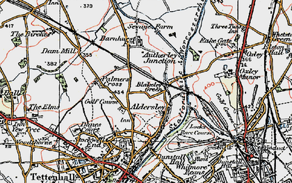 Old map of Claregate in 1921