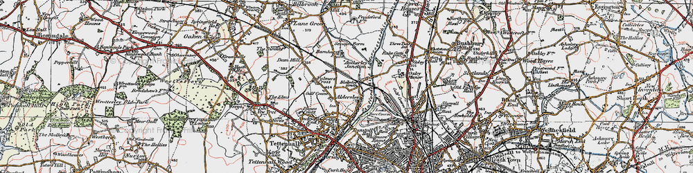 Old map of Claregate in 1921