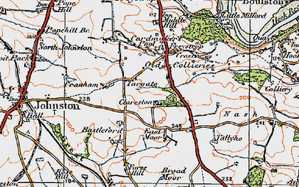 Old map of Bastleford in 1922