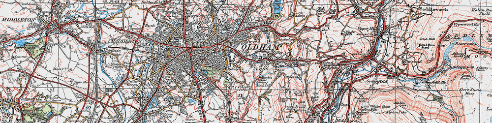 Old map of Clarksfield in 1924