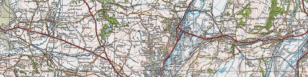 Old map of Clase in 1923